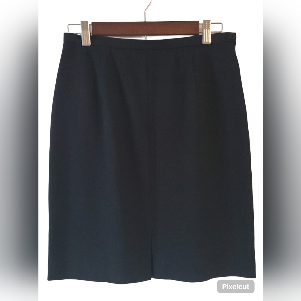 Jones New York 100% Wool Black Womens Skirt Size 10